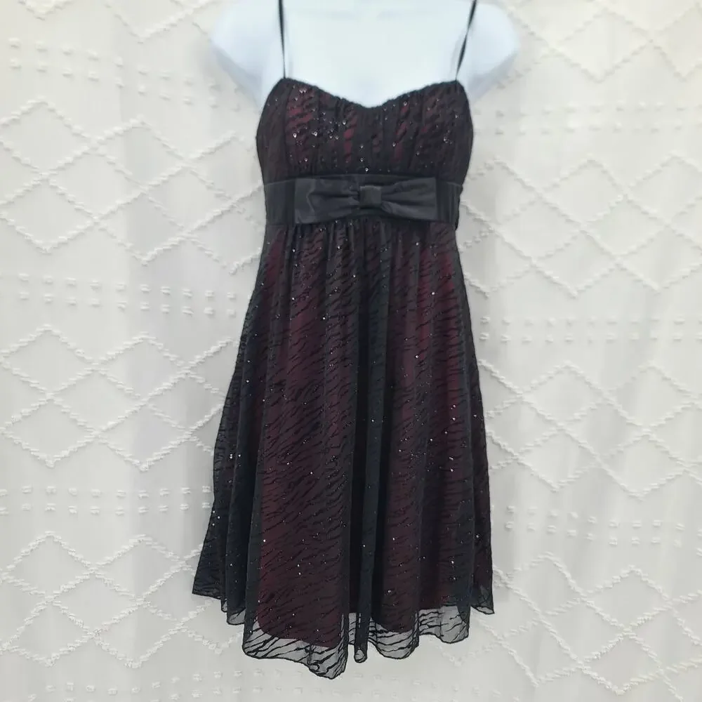 Ruby Rox Vintage Y2K Sparkling Fairy grunge dress SZ Small whimsigoth Party Red - Picture 3 of 12